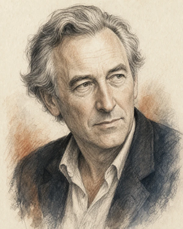 Drawn portrait of Gregory Bateson