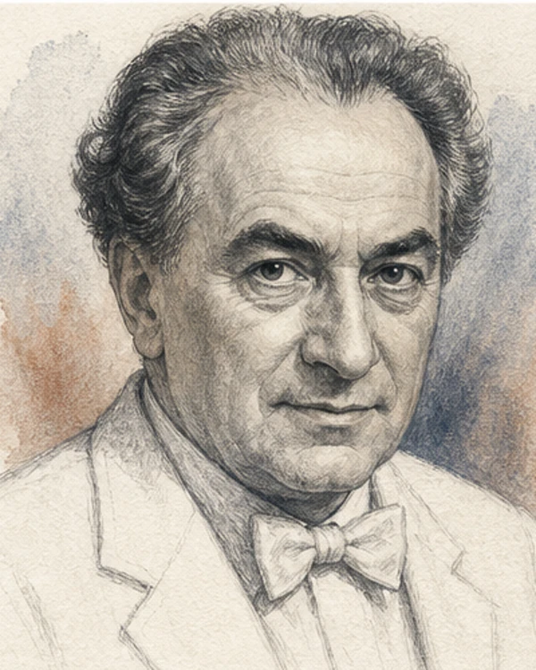 Drawn portrait of Jacob Moreno