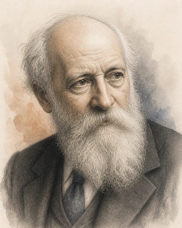Drawn portrait of Martin Buber