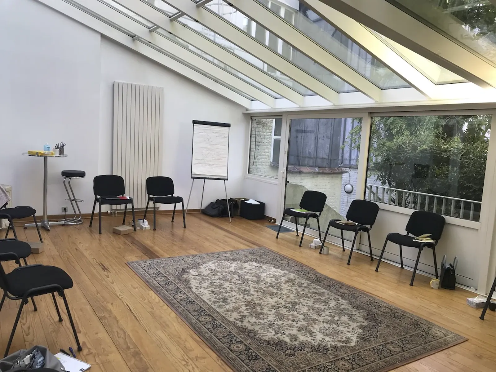 La sala de talleres actual en Bruselas
